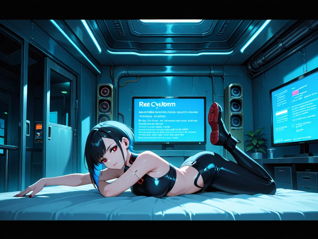 ((La mejor calidad)), ((obra maestra)), (muy detallado:1.3), ...............................................................................................................................................3D, Beautiful (cyberpunk:1.3) Mujer hacker, peinado corto,pelo corto, Volver al visor, cabello grueso, Terminal de ordenador operativo, Pantalla montada en la cabeza, computer server, Pantalla LCD, fiber optic cable, Logotipo de la empresa, HDR (High Dymanic Range), Trazado de rayos, NVIDIA RTX, Super resolution, Irreal 5, Subsoil Scatter, Textura PBR, Post-procesamiento, Anisotropic filtering, profundidad de campo, maximum sharpness and sharpness, Texturas multicapa, Albedo y Highlight Maps, Sombreado de superficies, Accurate simulation of light-material interactions, proporciones perfectas, Renderizado de octanaje, duotone lighting, ISO bajo, balance de blancos, Regla de los tercios, amplia apertura, 8K RAW, efficient sub-pixels, sub-pixel convolution, glow particles, dynamic pose