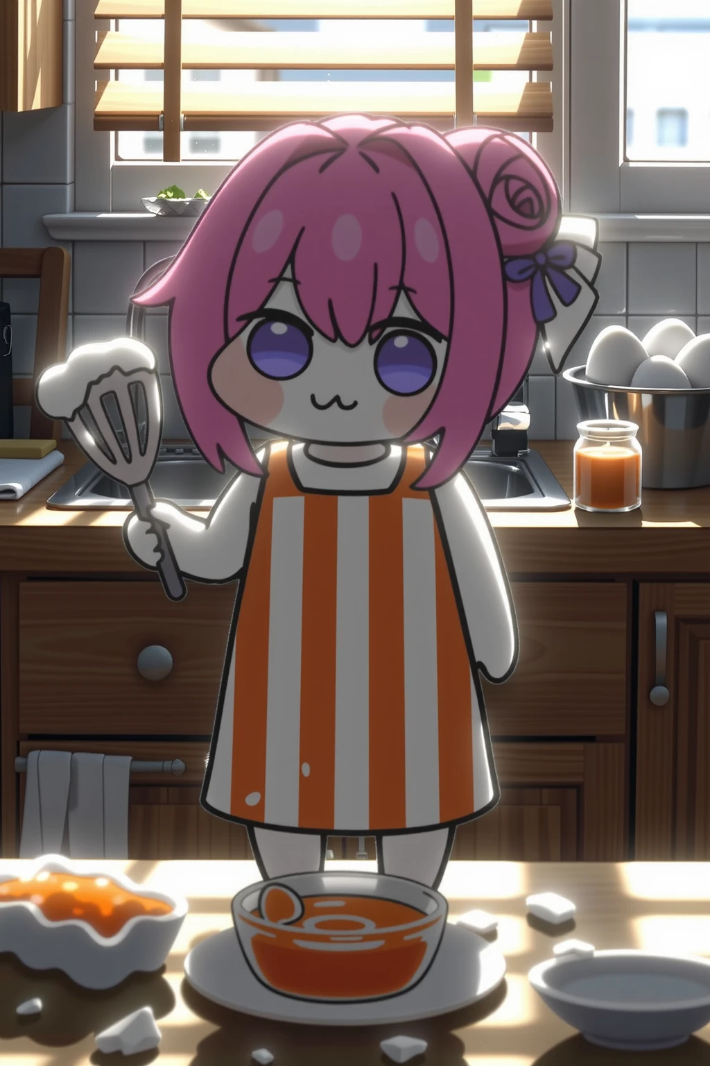 score_9,score_8_up,score_7_up,source_comic,1girl,facing viewer,dancing pose,full bod,<lora:0238 humanoid robot_v1_pony:1>,ruanyi0238,cable,mechanical parts,skeleton,spine,x-ray,science fiction,<lora:0250 dirty urinal_v1_pony:1>,ruanyi0250,brick wall,crack,door,indoors,industrial pipe,reflection,shadow,tile floor,tile wall,tiles,window,dirty,toilet paper,dirt,bottle,soda can,pee stain,dripping,water,newspaper,poster \(object\),graffiti,<lora:Doro_X_PDXL_V1:1>,doro,creature,:3,chibi,pink hair,purple eyes,hair bun,hair bow,no humans,white skin,solid circle eyes,no pupils,