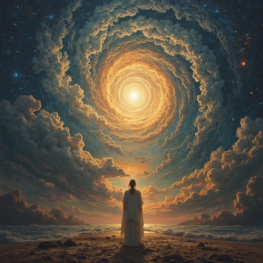 Imagine the beginning. All entities, all complexes, were touched by the impulse of ONE at the same time! ALL became aware of themselves, and the first communication takes place. Does everyone have a question? What do you desire so ardently? And he in response, Joint Creation. All the entities of the universe released hosts of their energies into him alone. and each one strove to prevail over everything so that in the new only she would be embodied as the supreme. thus began the great struggle of the energies of All the Universal