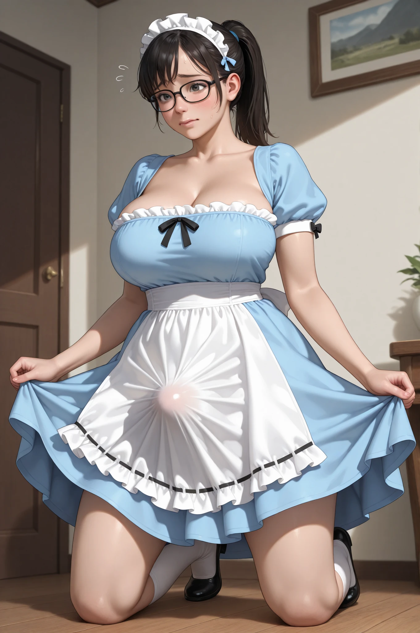 (((alice mcgees))) ((alice madness))((hd)) (((enormes tetas)))((8k)))((alice)))(((trae su vestido azul))))((tiene un cuchillo)) ((cuerpo completo))((hot))(((Amazing tits)))caliente, hermosa,((Hornie)), 8k, hiperrealista todo como un motor irreal trazado de rayos render ((estilo humano hiperealista)),(((Empty dark background))). hiperrealista todo como un motor irreal trazado de rayos render estilo humano realista ,(((Empty dark background)))., Suavemente iluminado, Intimo exquisito detalle, foco nítido, intrincadamente detallado, rewarded photography, small-catchlight, bajo contraste, alta nitidez, facial-symmetry, profundidad de campo, cinematic background, Renderizado del motor irreal, Imagen central, dream-like, Suavemente iluminado, intimo, imagen de cuerpo completo ,cuerpo completo,((tetona)),((piernas torneadas)) perfect ass ecchi