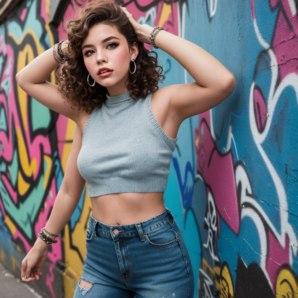 night, female, relaxed, backlit, (Deep Focus), contrast, (f_stop 2.8), (focal_length 35.0) f/2.8, 35mm focal length, analog photo, silhouette, spotlight, (denim skirt and top), (((posing ))), (leaning forward) showing her face and ((focus on face)) () (cleavage:1.15), pouting, big lips, a beautiful perky Scandinavian woman, ((showing ass)) Millie Bobby Brown, pale skin, dark , make-up, perfect pink , Millie Bobby Brown's likeness, highly detailed face, ultra detailed oiled imperfect skin, long black  hair, buttcrack, piercing eyes, (  expression, lusty, :1.3), dark background, warm colors, RAW candid cinema, 16mm, color graded portra 400 film, remarkable color, ultra realistic, captured on a (Fujifilm X-Pro3) / (f_stop 16.0), (focal_length 24.0), very small pendant on fine necklace, highly realistic, realistic, masterpiece, absurdres, intircate, highly detailed, detailed, high quality, best quality, highres, photo_(medium), reality, dimly lit, low light, dim, dark, 8k, cinematic lighting, volumetric lighting, dim lighting, professional photography, perfect eyes, detailed hair