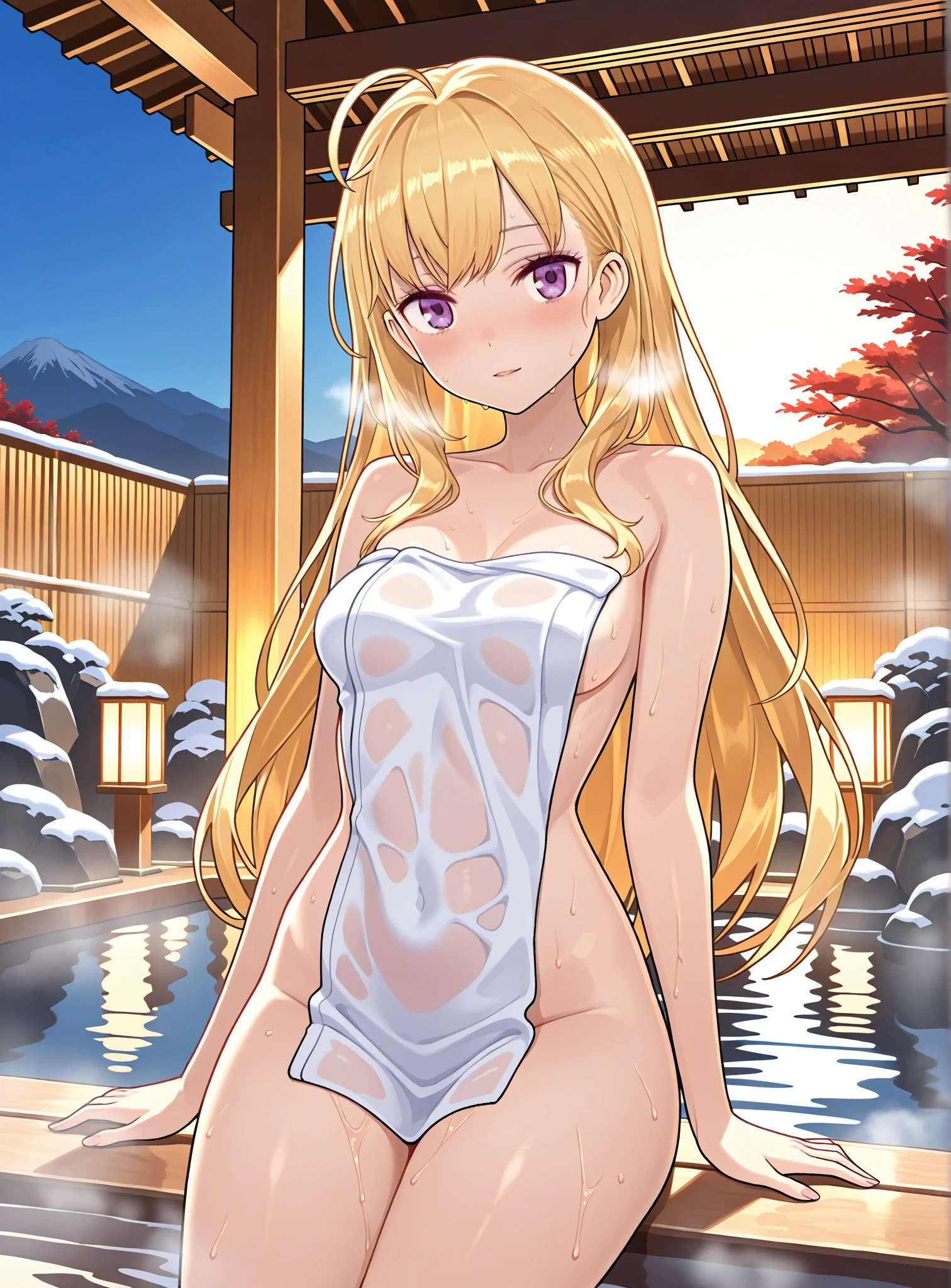 top-quality、extremely delicate and beautiful、Soio、Soio、8-year-old little girl、Americana、Lori、Chiquita、noble、elementary student、a blond、((Pink leotard))、(highleg)、Golden tiara on head、A smile、is standing、Facing the front、background is cherryblossoms