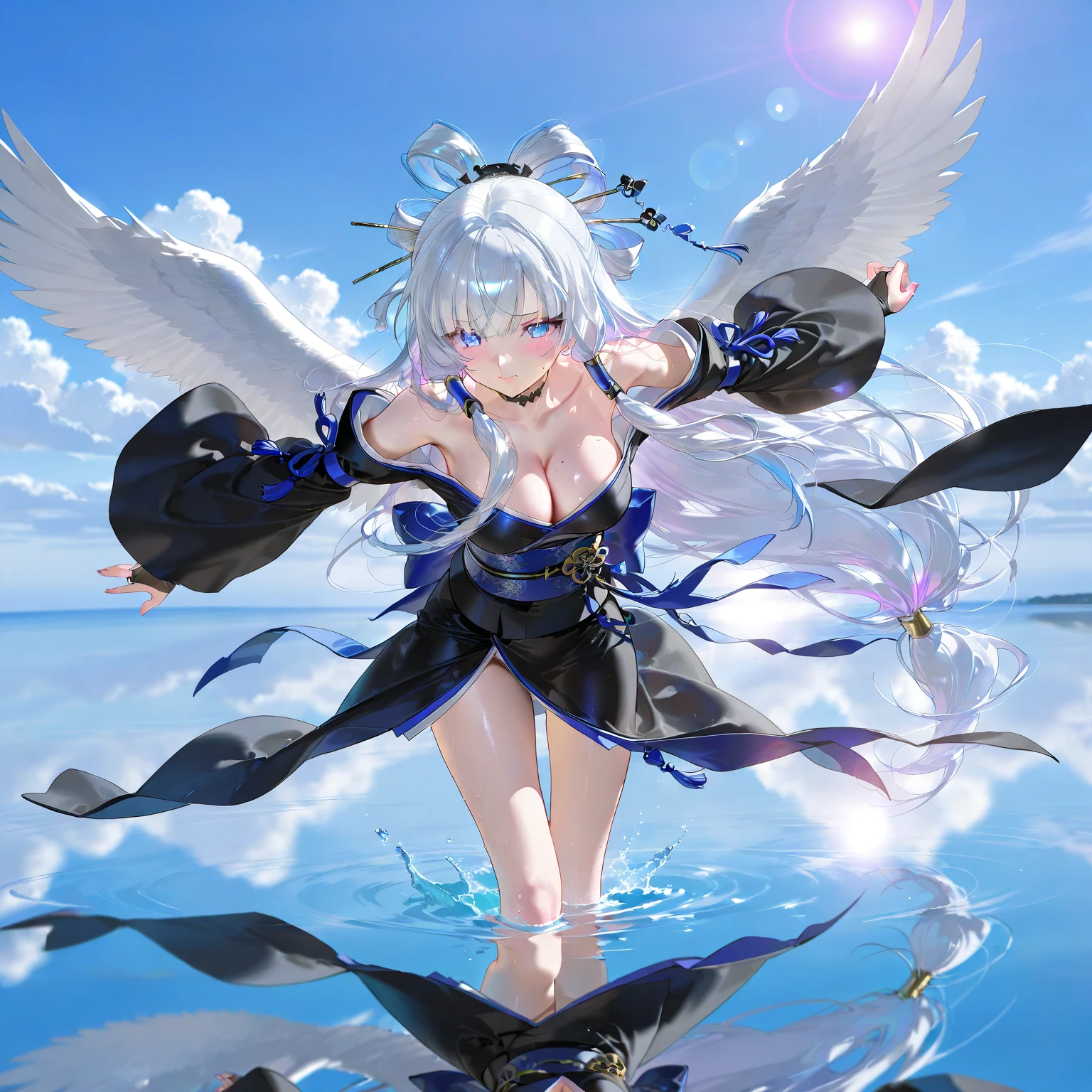 Dive into the surreal with an ultra-high-definition dreamscape. Envision a landscape that blurs the line between reality and fantasy, with DVDs soaring through the sky like ethereal birds, leaving trails of streaming data in their wake. Create an atmosphere that immerses viewers in a hyperrealistic dream.