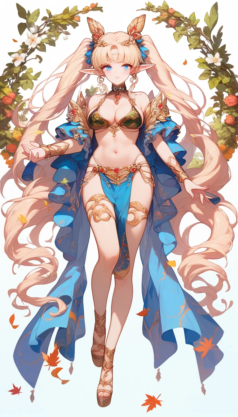 (Alphonse Mucha: 1.4), Portrait of a European Beauty, Long Curly Hair, Red Hair Flower Ornamentation, (Detail + Intricate Detail: 1.2), 4K, Abstract Art, Line Art, Side Face, Colorful, Fibonacci