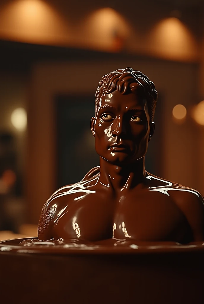 hd 16k, porcelain from 1940s, exquisite 20th-century hand-painted vitrified ceramic homoerotic polished 1940s two nigerian boys wearing fetish harness sitting in a jacuzzi, precious Christmas very fine hand-painted porcelain figurine, christmas tree background bokeh, shiny detailed, frighteningly seductive gay sexy, surreptitiously shot image of male naked, ceramic figurine scuplture,