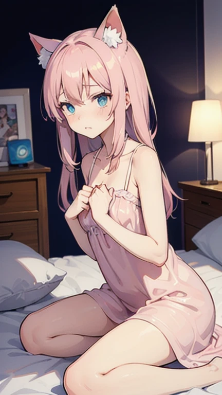 high quality, 最high quality、 Stylish design, (((The cutest girl))), ((Thin legs))、(((最high quality))), High resolution, ((detailed)), ((masterpiece)), ((Super detailed)), 18-year-old girl、(Inner Color)、((Face down on the bed)),((Sexy underwear)),((Sexual)),((Changing clothes))