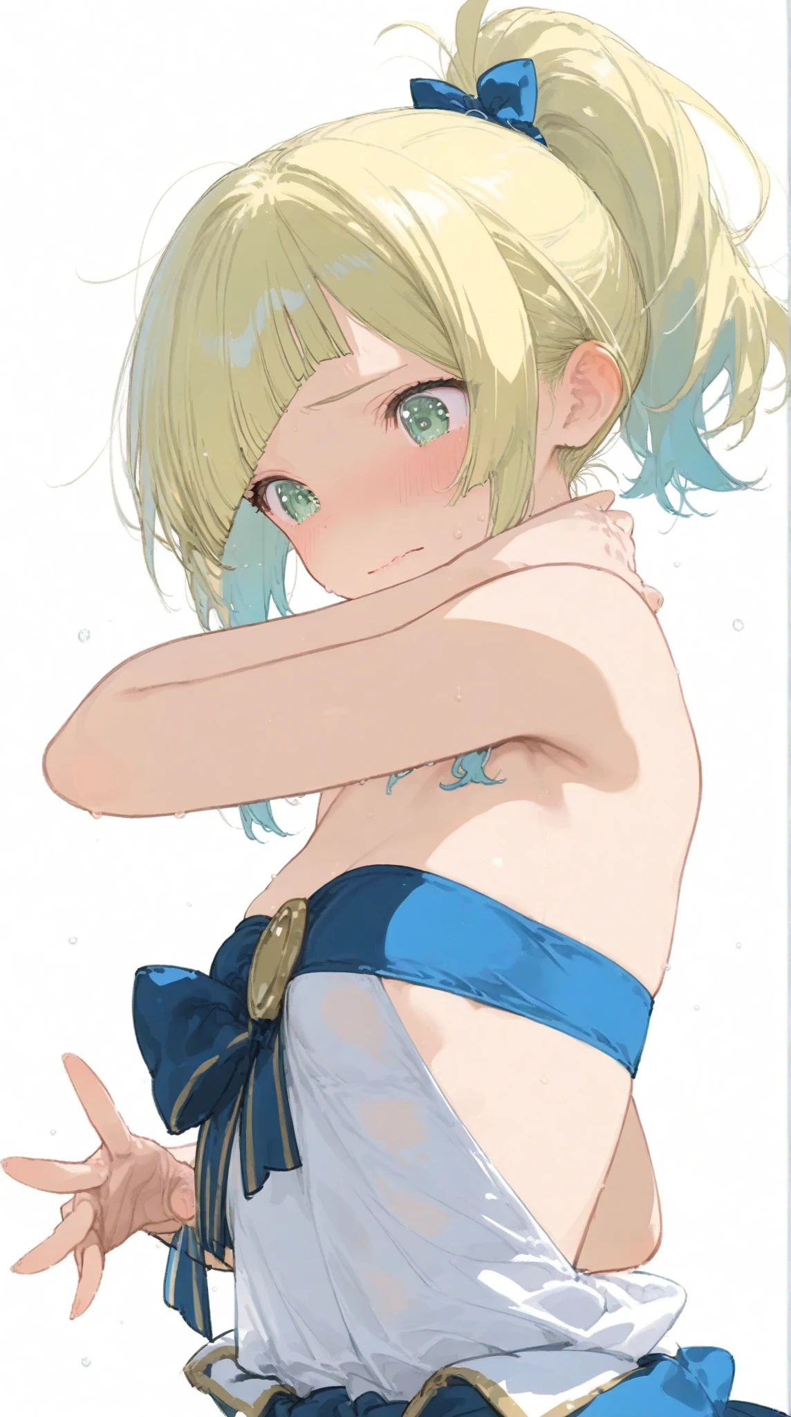 (masterpiece:1.2), (highest quality:1.2), perfect eyes, perfect face, perfect lighting, desert, (((((nude))))), nsfw, , 1 boy,blonde gold eye, ((((((hair over one eye,)))))), single braid, side braid, spike hair, dull bangs, bob hair, Ahoge, cute eyes looking at the viewer,((From above)), (fang), sweat, open mouth, ((((disdain)))), (((cum on pussy))), ((abs)), contrapposto, whole body