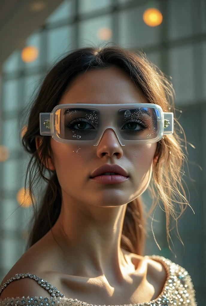 score_9, score_8_up, score_7_up, BREAK,
top-quality))、((​masterpiece)、cyberpunked、Electronic visor attached to the face of a 12-year-old girl looking out at the city from the roof of a building、Cyberpunk Fashion、Sexy Posing、Exposed skin、Breasts enlarged、Neon lights in dark city at night