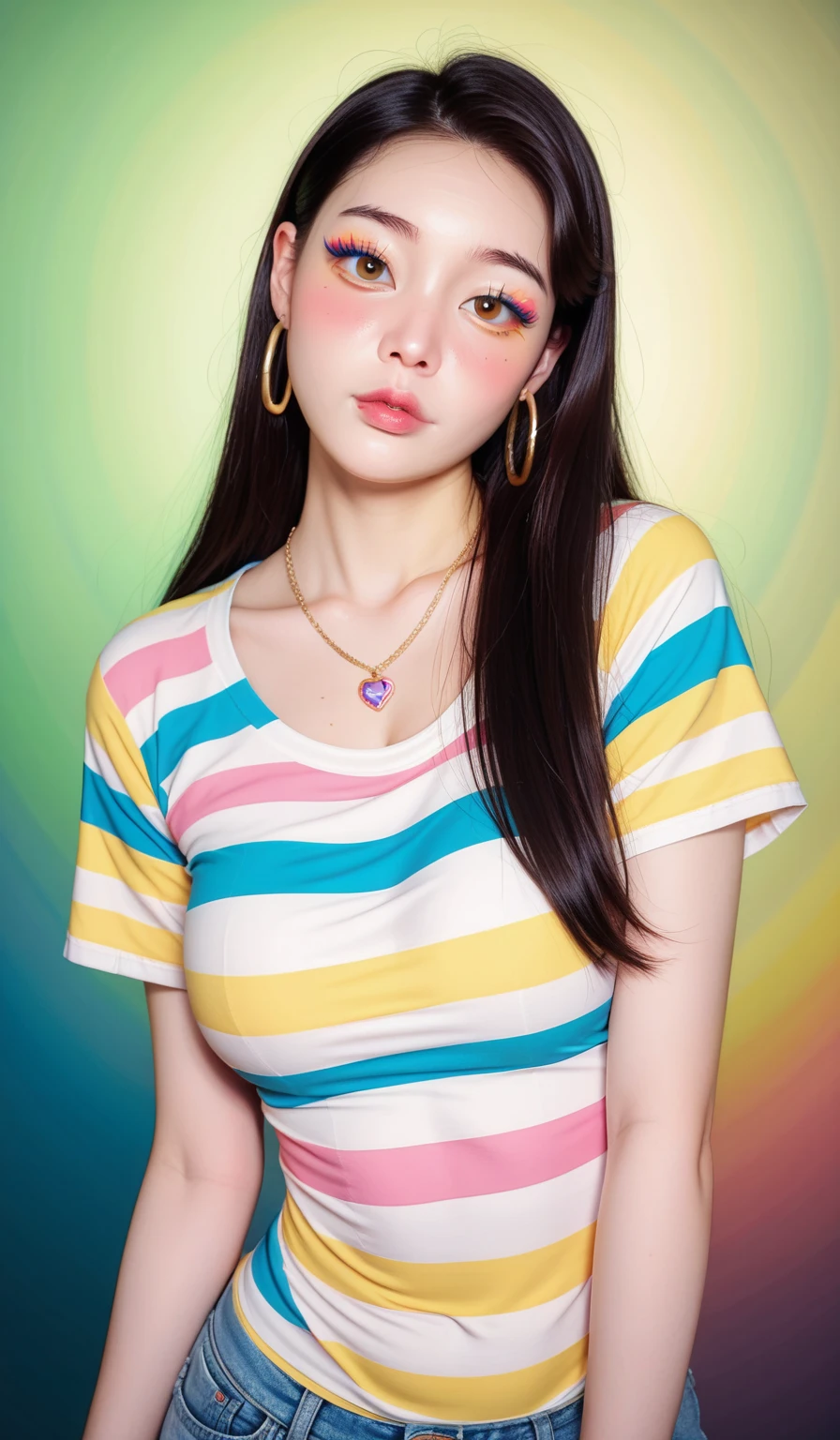 Background and model as is, 90s retro dress, pose random, 