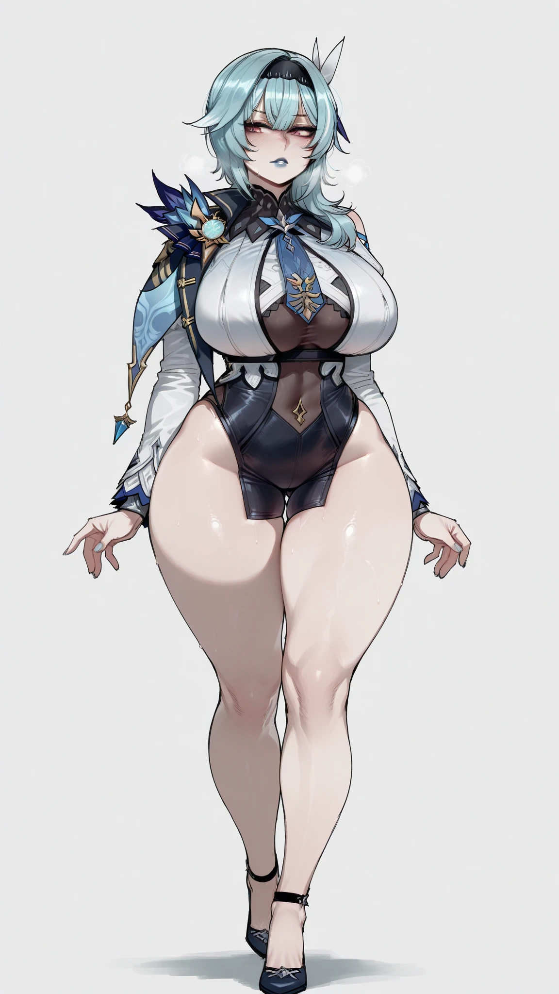 Turnaround sheet dynamic pose Snow White character with corset and beautiful breasts well-defined body delicate and sensual Cartoon style digital illustration 