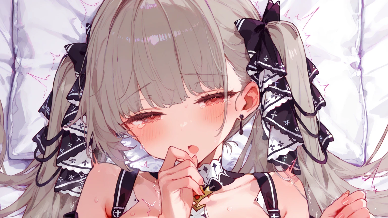 , ((Highest quality, 8k, masterpiece: 1.3, girl, beautiful girl)), cute, dynamism, Detailed face, Detailed skin, Detailed clo薄いg, Detailed eyes, Detailed lips, Detailed tongue, Detailed fingers, Mouth Details, Realistic, RAW Photos, High resolution, Natural light, Dynamic pose, Perfect Anatomy, Toned Legs, double eyelid, Tear bags, Round eyes, Moisturized lips, Sweaty, Sleeveless,skirt, Half closed eyes, Sticking out tongue, Open your mouth, Drooling, Cum on my chest, Ecstatic face, (Ahegao:1.3), Spread your legs, A large amount of liquid flows out from the groin、torn bra、Wet white underwear、One leg is suspended above by a rough rope,Anal,Analから,Analセックス,