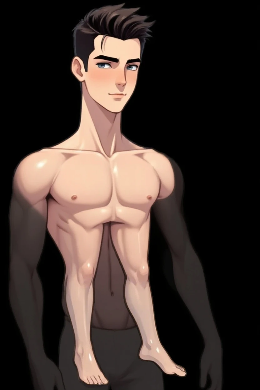 Running athlete,Two young men with beards，Short hair details lack hair color hair，Handsome，ANTA, male nude