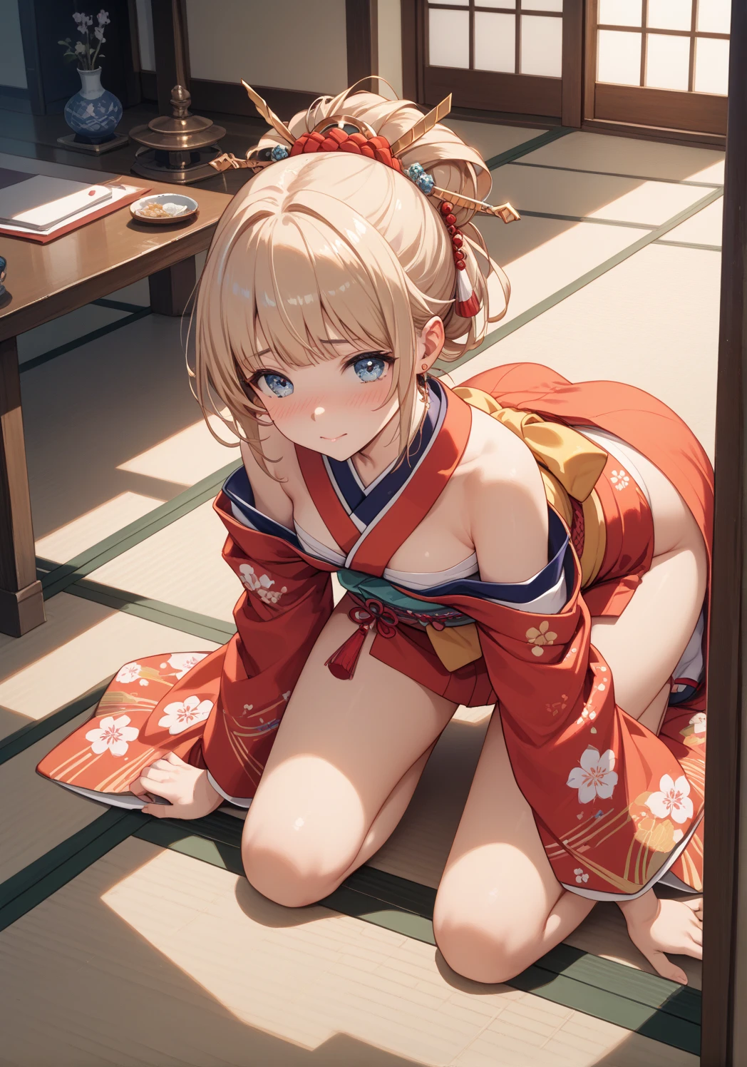 pieces fly、masterpiece、highest quality、Super detailed、High resolution、High resolution、8K portrait、Unity 8k壁紙のHigh resolutionCG、unity 8k wallpaper、cute type little:1.5、:1.5、Highly detailed CG unity 8k wallpaper、realistic、real person、cute type little、 portrait photography、shiny skin、High resolution、(16 years old:1.2)、(1 girl)、beautiful clear eyes、very detailed explanation、delicate face、nice lips、slender body、Same with big breasts thin waist、thin legs、(Japanese style room:1.6)、((fog:1.4))、1 girl, cute type, perfect face, seriously, (blush:1.5),((There are a lot of people nearby:1.4))Same with big breasts,((Yukata :1.3)),、(((Clothes with open front, Beautiful shoulders:1.5))), (((I have nipples)))、Detailed description vagina,show vagina,(spread legs:1.8),spread ,((cum in vaginas:1.6))、(lie down on the tatami:1.8)、(close up cat:1.5)、((kneel down))