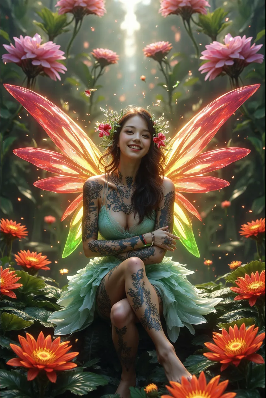 (Masterpiece: 1.2, high quality), (pixels: 1.4), (Song dynasty strokes: 1.4) (wide-angle lens, panorama: 1.2), (panoramic lens: 0.95), (panoramic lens, macro lens: 1.25), dynamic angle, perspective, high point, masterpiece, best quality, 8k, crazy details, complex details, super detail, super high quality, early spring willow leaves, often with rain and hate clouds, face like peach blossom March, implying amorous moon.  The slender waist is curled, the restrained swallow lazy warbler is lazy, the sandalwood mouth is light, and the butterfly chaos that tempts the bees crazy.  Enchanting jade, beautiful jade fragrance, tense shots (the sky glows red, visual impact, gives the poster a dynamic and visually striking look: 1.2), close-up, (analog lens, macro lens: 1.25), colorful colorful transparent smooth stones: 1.5, ultra-realistic and complex, body makeover, glowing tattoos, surreal tattoos, highly realistic and complex, tattoo art, detailed neon tattoos