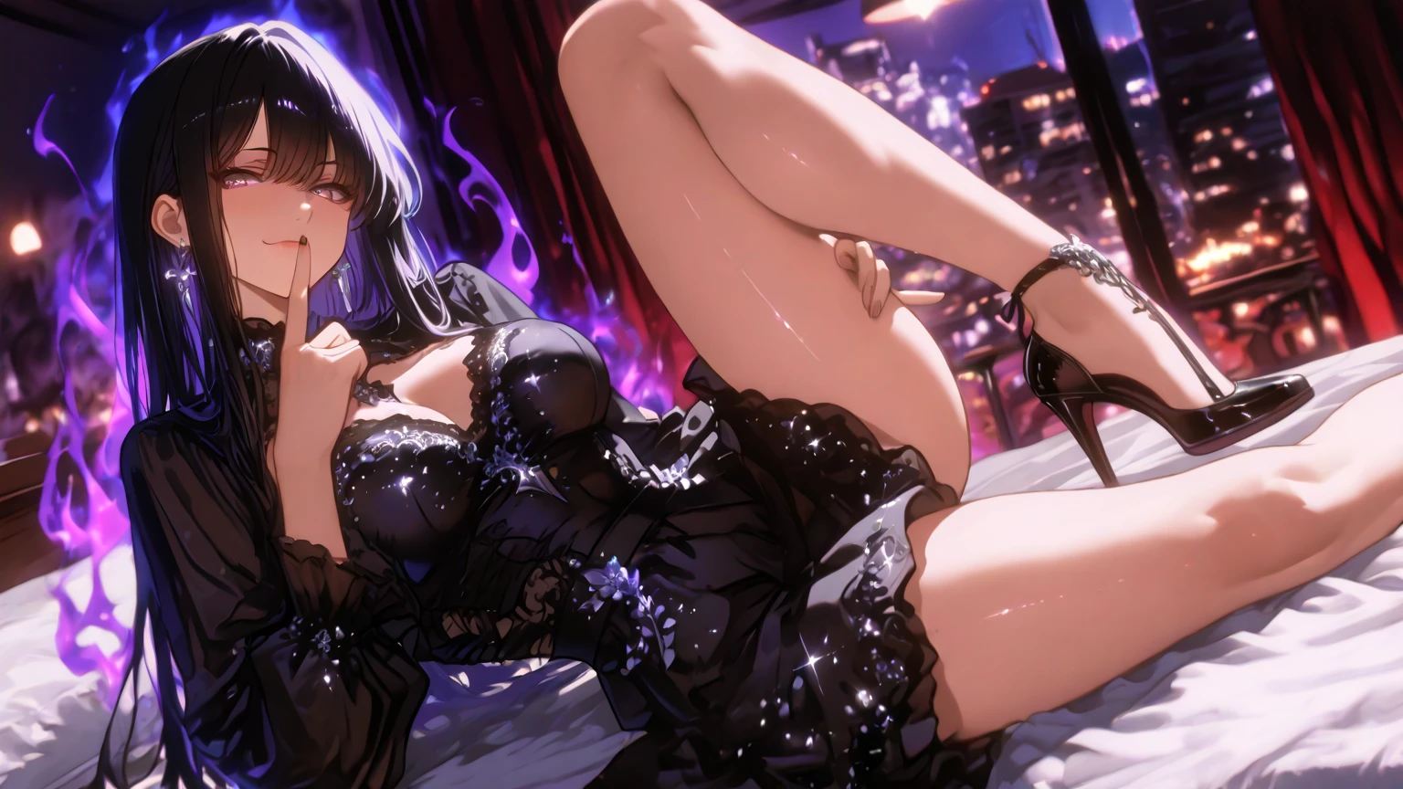 (((megami magazine))),(masterpiece)), ((top-quality)), (The ultra-detailliert), ((kawaii)), cute little, (Wonderful), ((ighly detailed)), 4K、 (8K), top-quality, (Beautiful fece),(((World-class quality))), ighly detailed, hight resolution,独奏、(((20yr old))),((Composition seen from the side))、(((Staring at a man))).(((red blush))).(((On the red bed)))、((Detailed crotch))、((detailed thigh))、((perspiring))、((Drooping liquid))、(((Breast milk out of the))),(((open one's legs))).(((Crab crotch)))、(((Emphasis on the crotch)))、(((Crotch bite)))、(((White liquid between the breasts)))、(((Black lace panties)))、((Putting out the chest)),((In a room with pink lighting))、(((Touching the crotch)))、(((Bold poses))),((((all-fours)))),(((Hand in hand))))、((((Composition seen from the side)))),(((Detailed back depiction))).(((Beautiful back)))、(((Detailed butt depiction)))、(((Red cheongsam)))、(((two braids)))、(((Open chest))).(((grabbing other people's breasts)))、Ecstatic look、Tears in the eyes、(((Women and men)))、(((Woman straddles man's face)))、(((A man buries his face in a woman's crotch))).(((Woman wears black lace panties on her head)))、(((Woman in black lace panties on face)))、(((Female and male stare at each other)))