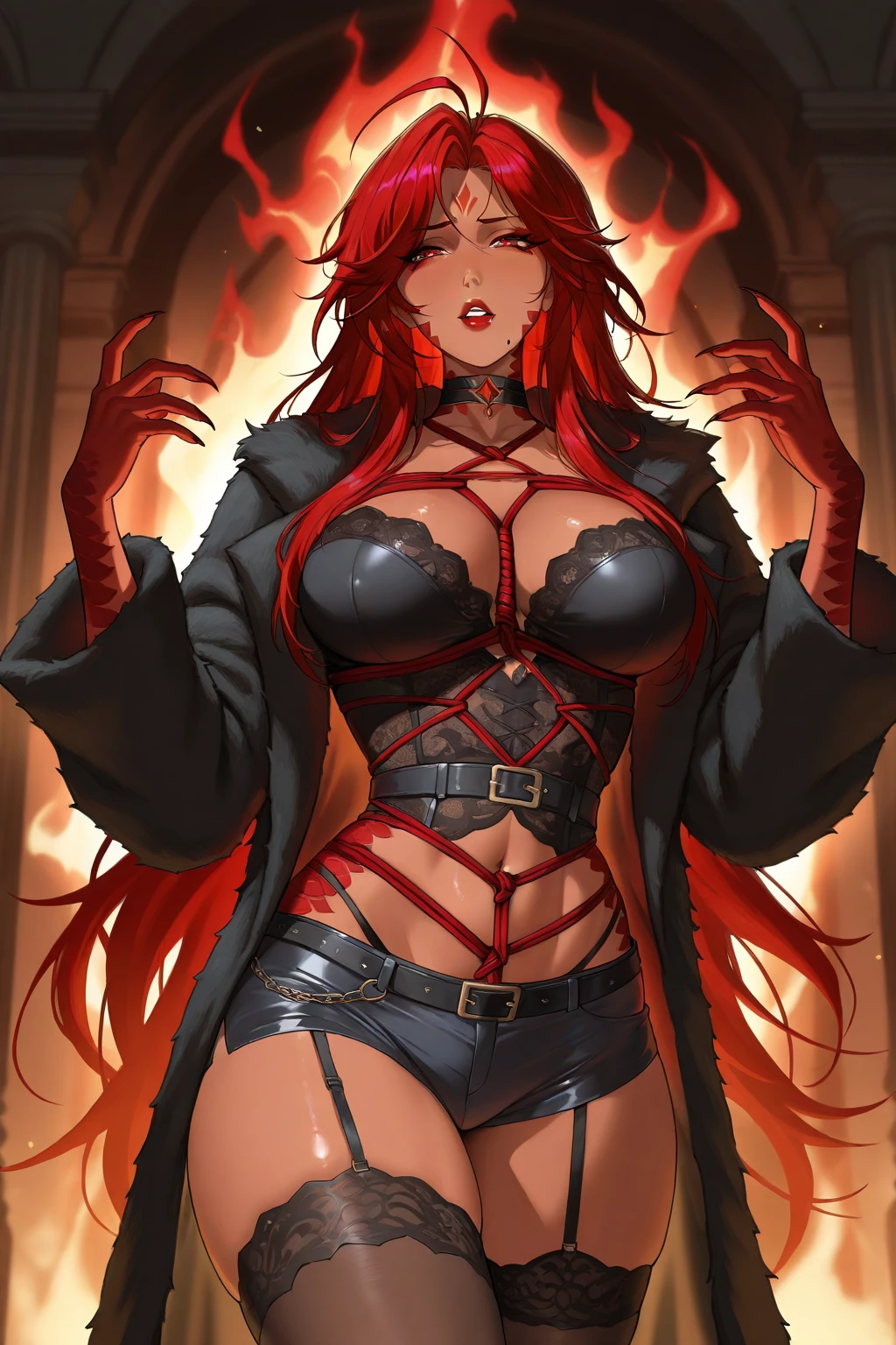 beast, blood, 1girl, solo, by Greg Staples