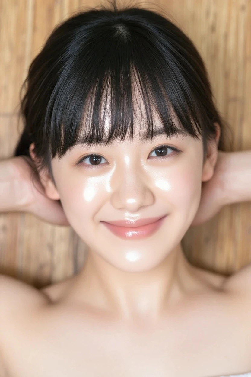 (highest quality、Tabletop、8k、Best image quality、Award-winning works)、One Woman、(Face close-up:1.3)、nude、(Pure white background:1.3)、Black Hair、(Semen-covered face:1.3)、(Closed lips:1.1)