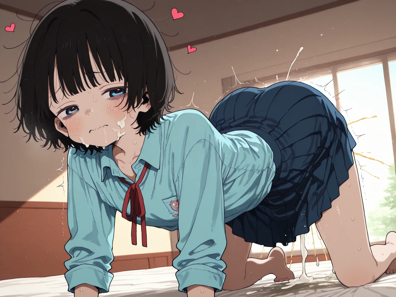 Absolute Resolution, super high quality, Very detailed, Official Art, masterpiece, Masterpiece Break One、3Year old child:1.85、on a fluffy futon:1.85、Pink hoodie:1.85、Cute Kids Room:1.85、((Being raped from behind:1.85、Front view:1.85、Spread your legs as wide as possible:1.85、facial:1.85、顔に大量のsemen:1.85、髪に大量のsemen:1.85、Ultra-flat chest:1.85、crying expressions:1.85、Crying face:1.85、Baby Face:1.85、Baby Face:1.85、Baby Face:1.85、semen:1.85、Pink hoodie:1.85、3Year old child:1.85、超Short length:1.85、Super young:1.85、Ultra-flat chest:1.85、Baby Face:1.85、Baby Face:1.85、Baby Face:1.85、Ultra-flat chestのNipples are visible:1.85、Ultra-flat chestのNipples are visible:1.85、Please open your mouth wide:1.85、Short length:1.85、Short length:1.85、Baby Face:1.85、Baby Face:1.85、Baby Face:1.85、Are crying:1.85、Stretch your arms and raise them:1.85))、超小さくてSuper young:1.85、Baby Face:1.85、Ultra-flat chest:1.85、Ultra-flat chestのNipples are visible:1.85,Nipples are visible:1.85、Crying face:1.85、blush、my eyes are full of tears, please Please open your mouth wide:1.85,((crying expressions:1.85、facial:1.85、semen:1.85)),On the crib:1.85,Open one'chest,Ultra-flat chest,Ultra-flat chestのNipples are visible:1.85、(Black Hair、Short Bob、Beautiful pussy、short hair、hairpin、Cute Kids Room、trembling:1.2)、Baby Face、Baby Face、Baby Face、Baby Face、Baby Face