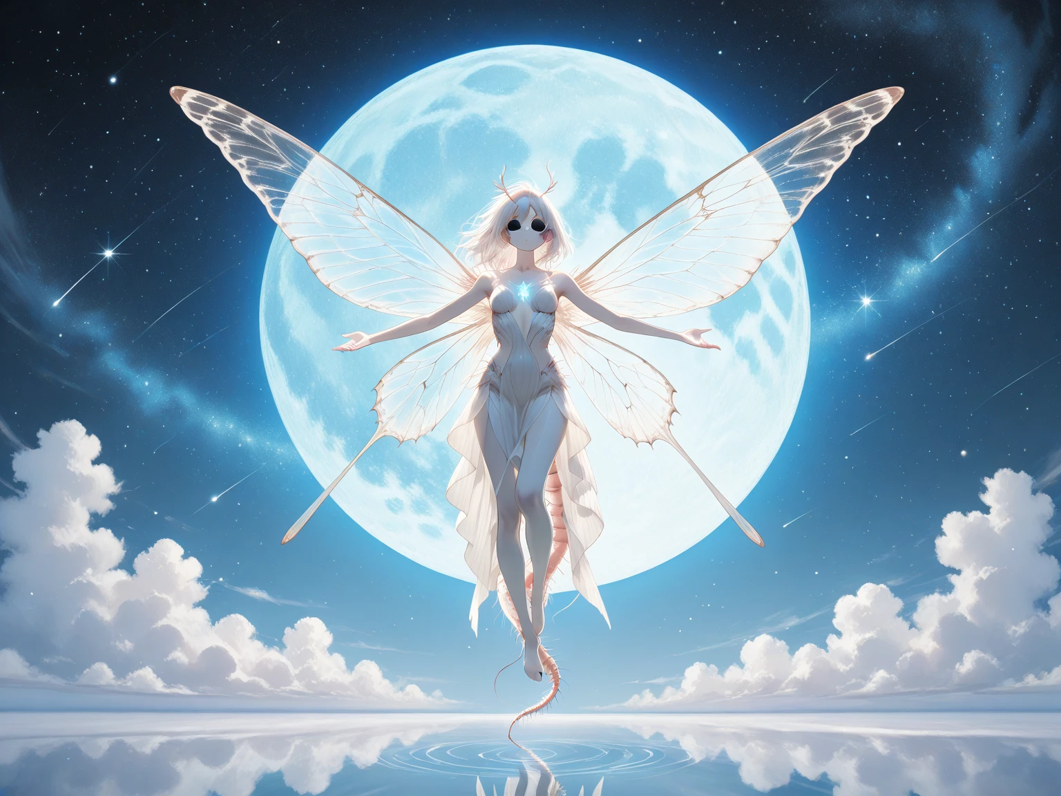 There is a beautiful butterfly fairy,Fly among the flowers, Naked women, Delicate and Smooth Skin,Accurate hands,perfect body figure,Accurate human anatomy,Bizarre white tree,White flowers,pearls,stunning 3d render of a fairy, Ethereal beauty, Ethereal fantasy, Unexpected surprise,a stunning young ethereal figure, karol bak uhd, high fashion fantasy, fantasy. Intricate, Goddess. Extremely high detail, fantasy beautiful, ethereal details,ethereal skin,tmasterpiece,4K,professional photoshooting,