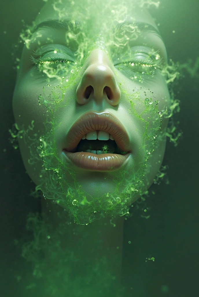 melted green moon falling,realistic shaded lighting poster,magali villeneuve,jeremy lipkin and michael garmash and rob rey,ral-melting <lora:ral-melting-sdxl:0.8>,by diegocr,<lora:add-detail-xl:1.6>