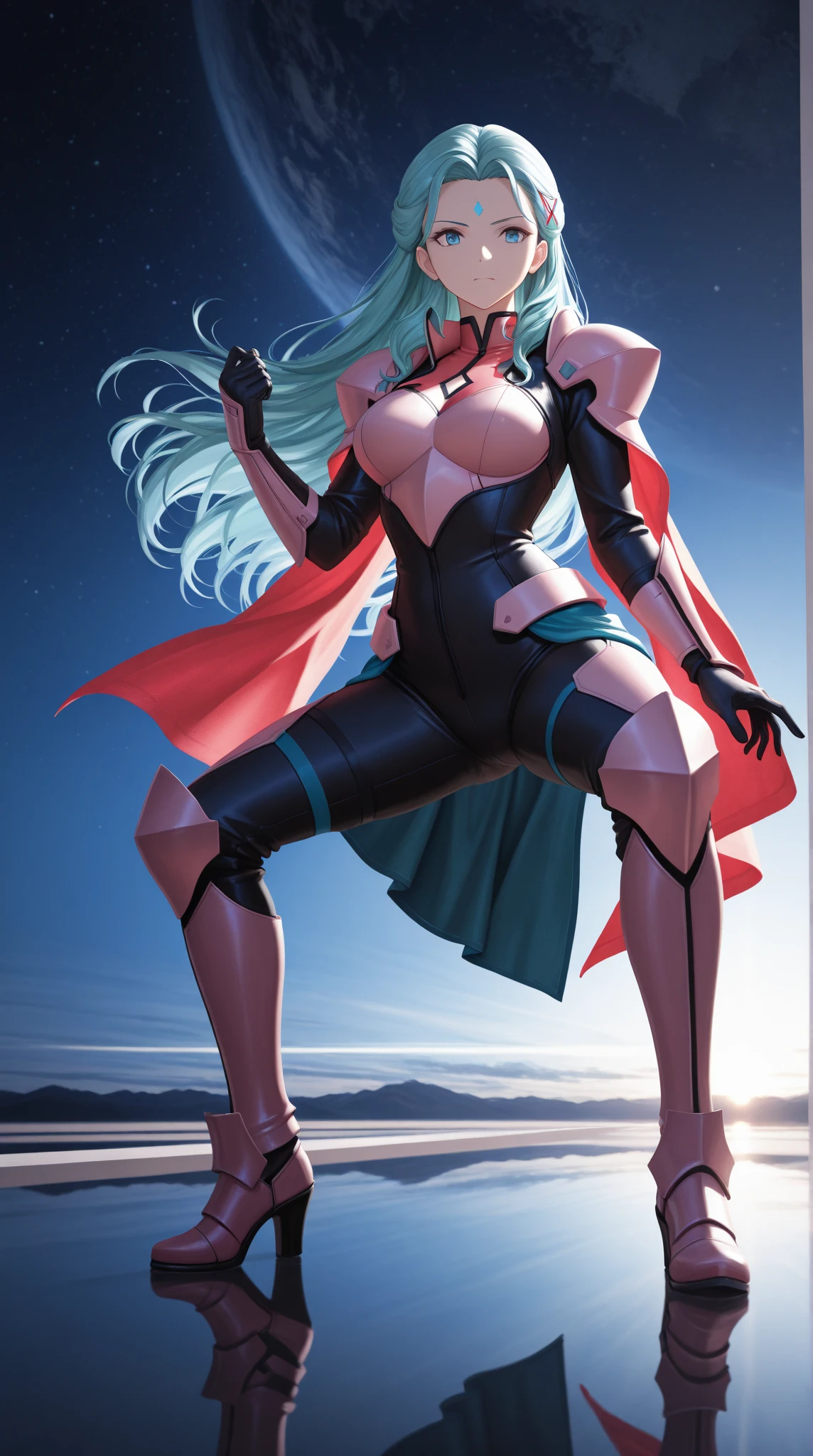 (((solo,1woman, mature, alone))), shygal, ((short hair, bang, round eyes, green hair, wide eyes, hollow eyes, no nose, faceless, narrow waist, skinny, medium breasts, white mask)), pelvic curtain, ((black bikini, red hood, white thighhighs)), full body, perfect body, (insanely detailed, beautiful detailed face, masterpiece, best quality), (extremely detailed 8k paper CG wall unit: 1.1), (saigyou_ayakashi, bare_tree, cloudy sky, cloud, fog, dusk), cameltoe view, cameltoe, View from above, Diagonal view