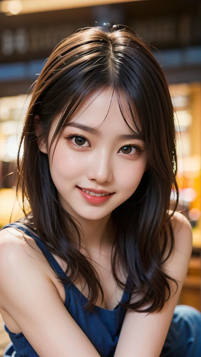 Masute Piece, bestquality, illustration, detaildพิเศษ, detaild, high-res, 8k Wallpaper, Perfect dynamic composition, ดวงตาdetaildที่สวยงาม, Women's Summer,medium hair,Big breasts with natural colored lips.,, Bold sexy poses,smile,athletic、20 years old girl、Come see the sexy pictures of the lens.、photorealistic face、