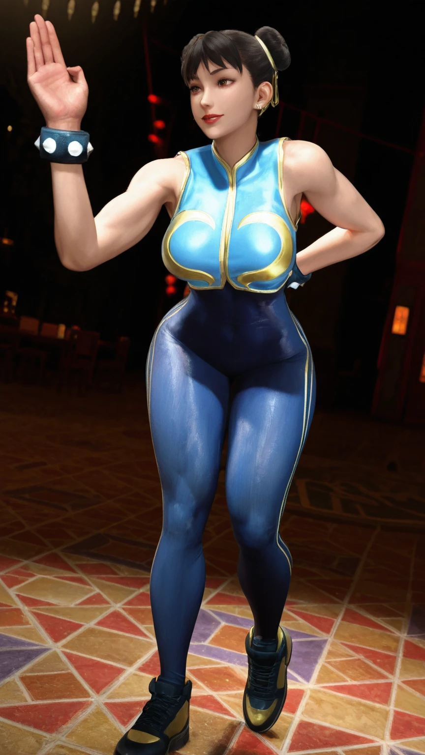 masterpiece, best quality, highly detailed, ultra high resolution, (photorealistic: 1.8), unreal_engine, photography, realistic_skin_texture, wallpaper, 1 boy, hayato kasukabe, japanese face, (ultra detailed face), 8k, trending on artstation, highly detailed , best quality, ultra detailed, realistic, Hitomi Kisugi, 1 girl, beautiful girl, long black hair, beautiful detailed eyes, beautiful detailed lips, eyelashes, beautiful eyes, beautiful brown eyes, detailed face, beautiful face, beautiful face, blue bodysuit, dressed in blue, a thin yellow sash around the waist, bright colors, HDR, studio lighting, sharp focus, in action towards the spectator, posing towards the spectator