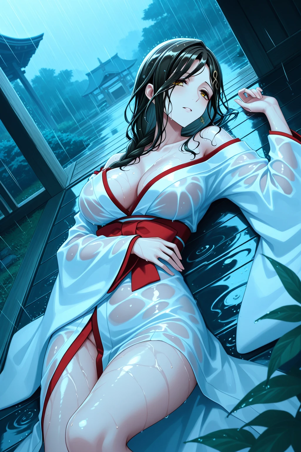 1female，41 years old，熟妇，A MILF ，Married Woman， mature，plumw，extremely large bosom ，Pornographic exposure， 独奏，（Background with：Underwater，ocean floor，submarine，airbubble，The corals） She has short black hair，Sit on an underwater reef，seen from the front， hair straight，（（（tmasterpiece），（Very detailed CG unity 8K wallpaper），best qualtiy，cinmatic lighting，detailed back ground，beatiful detailed eyes，Bright pupils，Redlip（Very fine and beautiful），（Beautiful and detailed eye description），ultra - detailed，tmasterpiece，）），facing at camera，A high resolution，ultra - detailed），revealing breasts，Bare genitalia，  Bulge，legs are open，Raised sexy，Camel toes，Flushed complexion，Open-mouthed，frontage，diver，（Wearing：see-through bathrobe，nakeness）