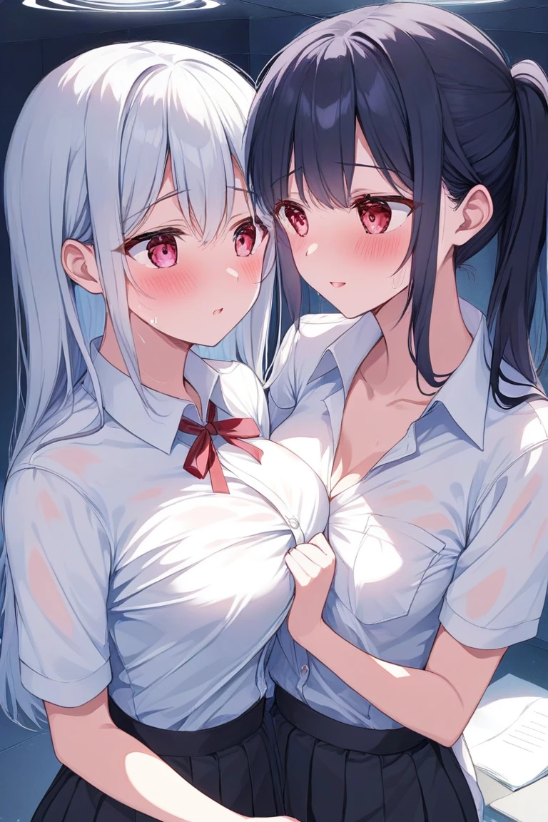 Lori huge breasts cleavage,Superskirt,white stockings,Petite,cute big breasts,dual horsetail,elementary student,超高分辨率