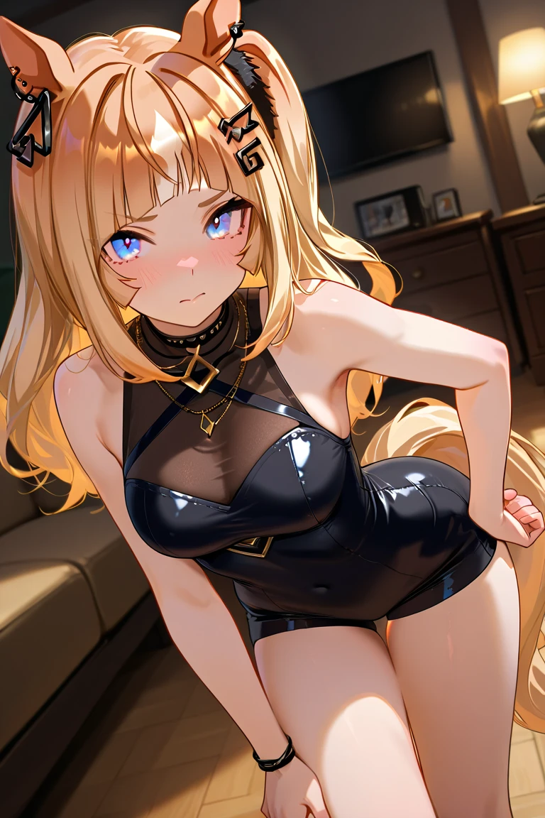 A girl is posing for a photo, cute小学生の女の子, ((black micro dress:1.4, black bodycon:1.4, O-ring:1.4)), (black garter stockings:1.4))、 ((Black Long Gloves:1.4), My skin is burning transparently), (Skimpy RedTback)、Earrings、Gold Necklace、Gold Bracelet、
(((超High resolution)), ((highest quality)), ((masterpiece)), (Very detailed), (High resolution), (Beautiful sparkle), (High detail), (Anatomically correct)), ((Realistic)), ((The best CG)), Highly detailed art, CG illustration, 16k, 1080p, Oil paints:1.2,
(((One Woman))),
(Symmetrical facial features:1.4, Perfect Face), Beautiful clavicle, (Beautiful fingers), (Beautiful breasts, ((Small breasts))),
Beautiful body, Beautiful thighs, Beautiful legs, Perfect round ass, (((Detailed skin, Oily skin, Textured skin, Beautiful Skin:1.4))),
(((Baby Face, cute, 7 years old))),
(Droopy eyes, Expression of fine eyes, Beautiful and delicate eyes, Sparkling eyes, Eye Reflexes, dark red eyes),
(Beautiful Nose,Thin Nose),
(Glossy lips, Beautiful Lips, Thick lips),
(Beautiful Hair, Shiny Hair, Shiny Hair), Hair fluttering, (Blonde, Wavy Hair:1.4、 Twin tails:1.4、Red string ribbon),
break
((Frustrated expression:1.4、Glare:1.4、Get angry、Crying、blush、View Viewer)),
(night、(Bedroom、She sits on top of a man in bed and spreads her legs for the viewers to see., Place your arms behind your head:1.4)), ((Angle from below, Seductive pose、Sexy pose, Cowboy Shot))