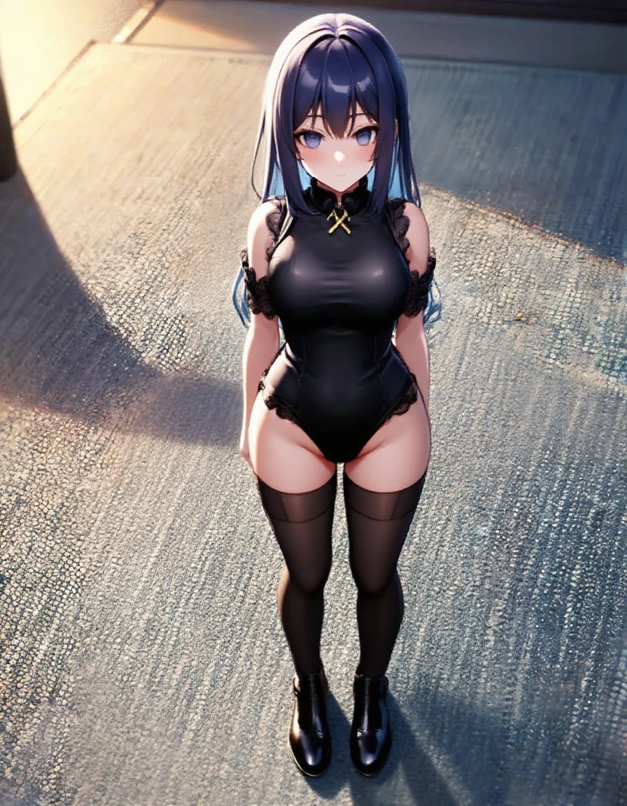 Giantess, huge giantess, big giantess, tall girl, black lingerie, aroused, sitting on building, crushing building, crushed building, crushing, butt crush, looking at viewer,
