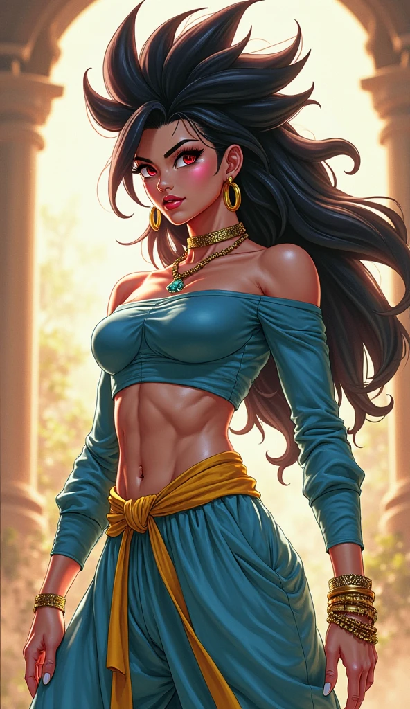 (1girl, solo, masterpiece, 4k, best quality:1.2, (cowboy shot), best quality:1.2, NICE HANDS, COLORFUL, (perfect hands, perfect anatomy)),
JASMINEWAIFU, (ARABIAN CLOTHES, OFF-SHOULDER SHIRT, PANTS), (MULTI-TIED HAIR, LONG HAIR), (JEWELRY), (RED ARABIAN CLOTHES),
((medium breasts, big hips, looking at the viewer, cleavage, tight clothes)), JASMINEWAIFU, (ARABIAN CLOTHES, OFF-SHOULDER SHIRT, PANTS), (MULTI-TIED HAIR, LONG HAIR), (JEWELRY), (RED ARABIAN CLOTHES),
((simple background, white background)), <lora:GoodHands-vanilla:0.7>