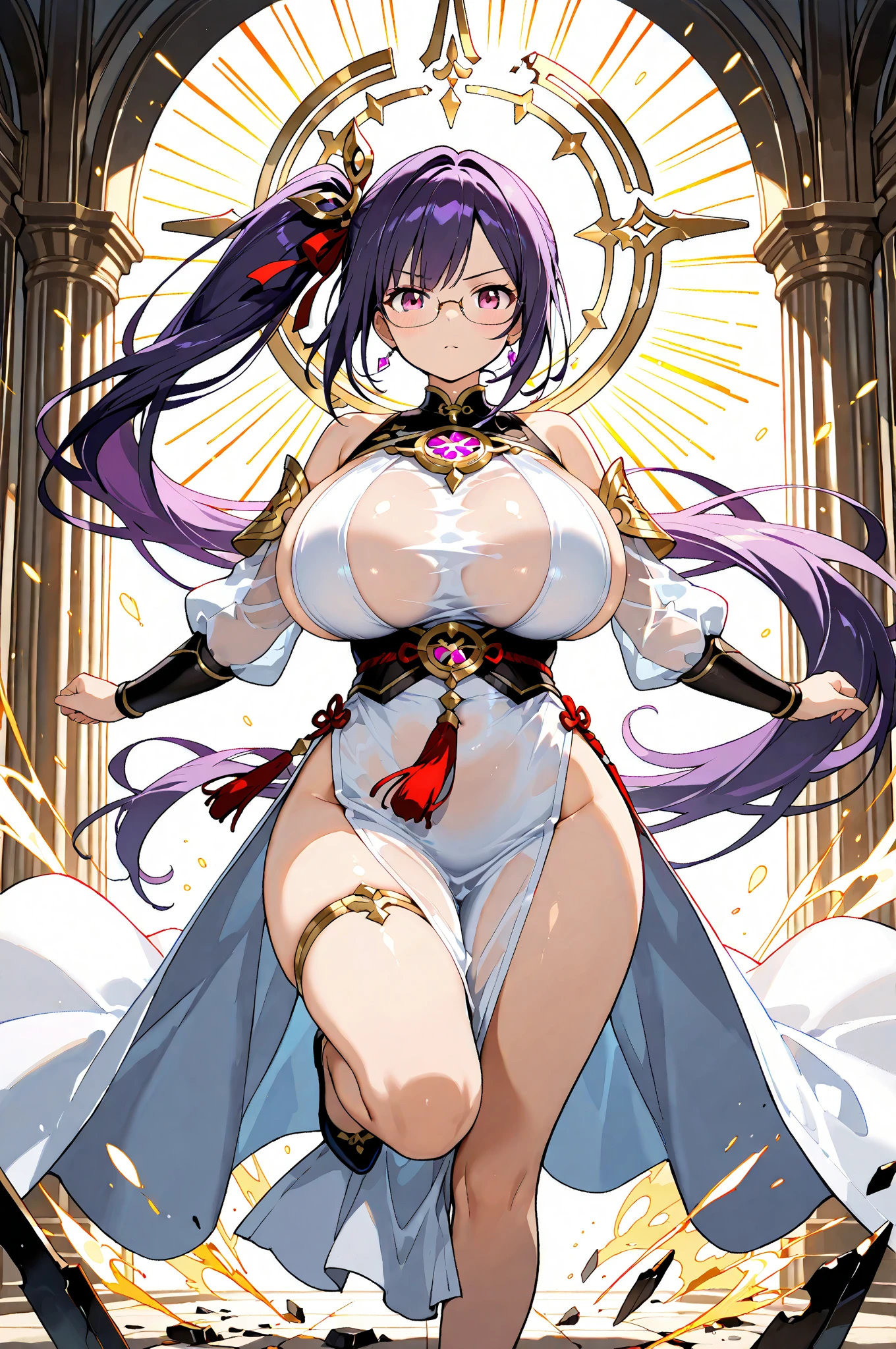 ((The best image quality、the best、1 girl、Drawing in detail))、
Black Hair、Long Hair、Straight hair、Long Hair、Hair spread from side to side、Long back hair、Curly hair ends、
Yellow Eyes、Active facial expression、Large Breasts、smile、Laugh with your mouth open、blush、Embarrassing、

Veil、Wedding dress、Cleavage、Holding a bouquet、tiara、Exposed thighs、
Stained glass、chapel、church、wedding、Are standing、
