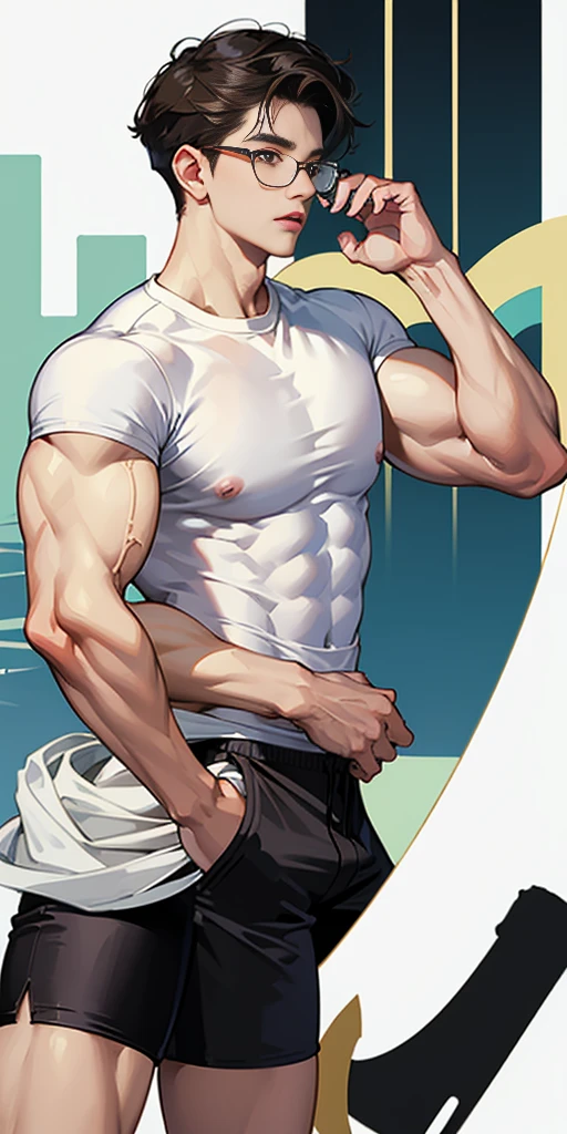 1st grade，((best quality, 8k, Ultra - Detalhado, tmasterpiece: 1.3)), 1 menino (foco masculino), macho, pele brilhante e radiante, Muscles, abdomen, Sharp, Beleza Corporal Perfeita, corpo perfeito sombra realista, (cute baby face:1.2), nu completo, (shirtless1:1), pelado ("Seminuas,large bulge ":1.2),(dynamicposes:1.1), parte superior das pernas , (bulge focus:1.2) ,Agachado, big male bulge, vpl, hard