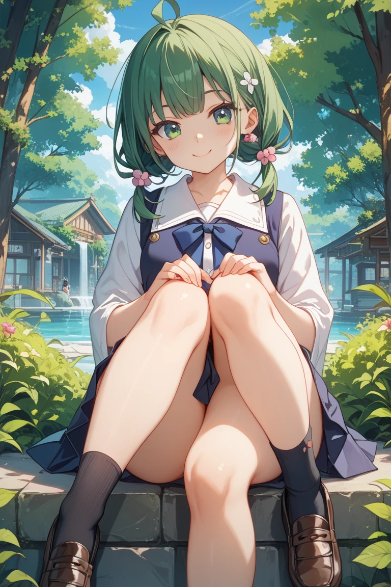 ((anime:1.35)),,((best quality)), ((highly detailed)),(((sketch:))) extremely detailed face, beautiful face,((1girl)),((solo)),shiny skin,((cowboy shot)),looking at viewer ,hikawa hina,(aqua hair) , side braids, twin braids, hair bow,, nipples,large areolae,nsfw,((serafuku:1.55))(red ribbon:1.15),((short sleeves:1.15)),((pleated skirt,mini skirt:1.15)) ((skirt lift:1.35)),(curvy:1.05),((pussy:1.35)),outdoors,,,((park,bench:1.35)),((sitting:1.35)),((sit on bench:1.35)),((nose blush:1.25)),(happy,smile:1.15),:o,knee socks,(black socks:1.15),BREAK (dark brown loafers:1.15),,((spread legs:1.45)),from below