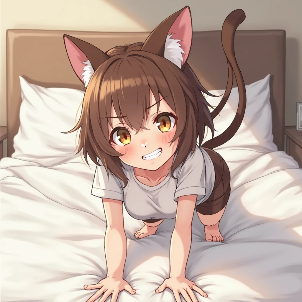 (best quality,4k,8k,highres,masterpiece:1.2),ultra-detailed,(realistic,photorealistic,photo-realistic:1.37), HDR, UHD, studio lighting, extreme detail description, professional, vivid colors, bokeh, portraits, cute, adorable, seductive expression, young male, young male cat, blushed cheeks, cat ears, high socks, cute stockings, sitting, realistic anatomy, detailed fur texture, charming smile, innocent gaze, soft lighting,vibrant colors, laying on a bead, visible feet, young male, furry male, cute male, shota