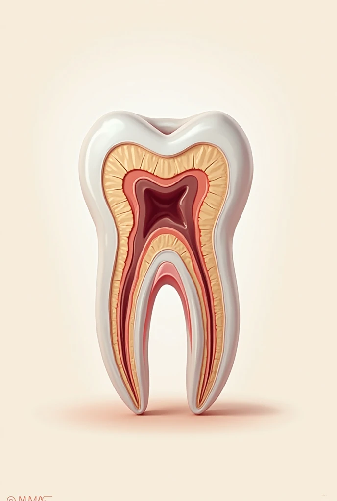 A two-rooted molar with a screw root