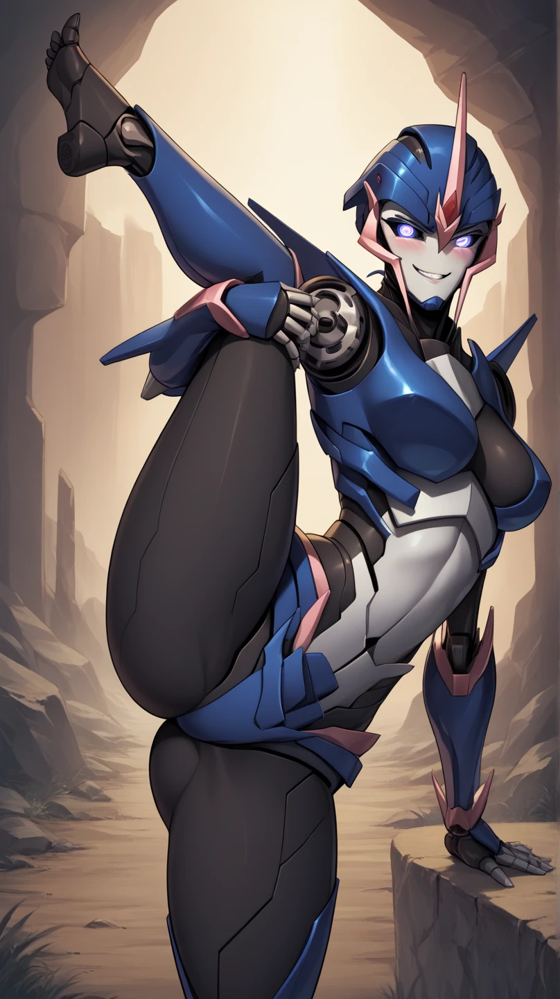 Hot insect crustacean woman, Guyver style, evil smile, scaraber reploid, bellows tail, cel shade adult animation, alien queen,