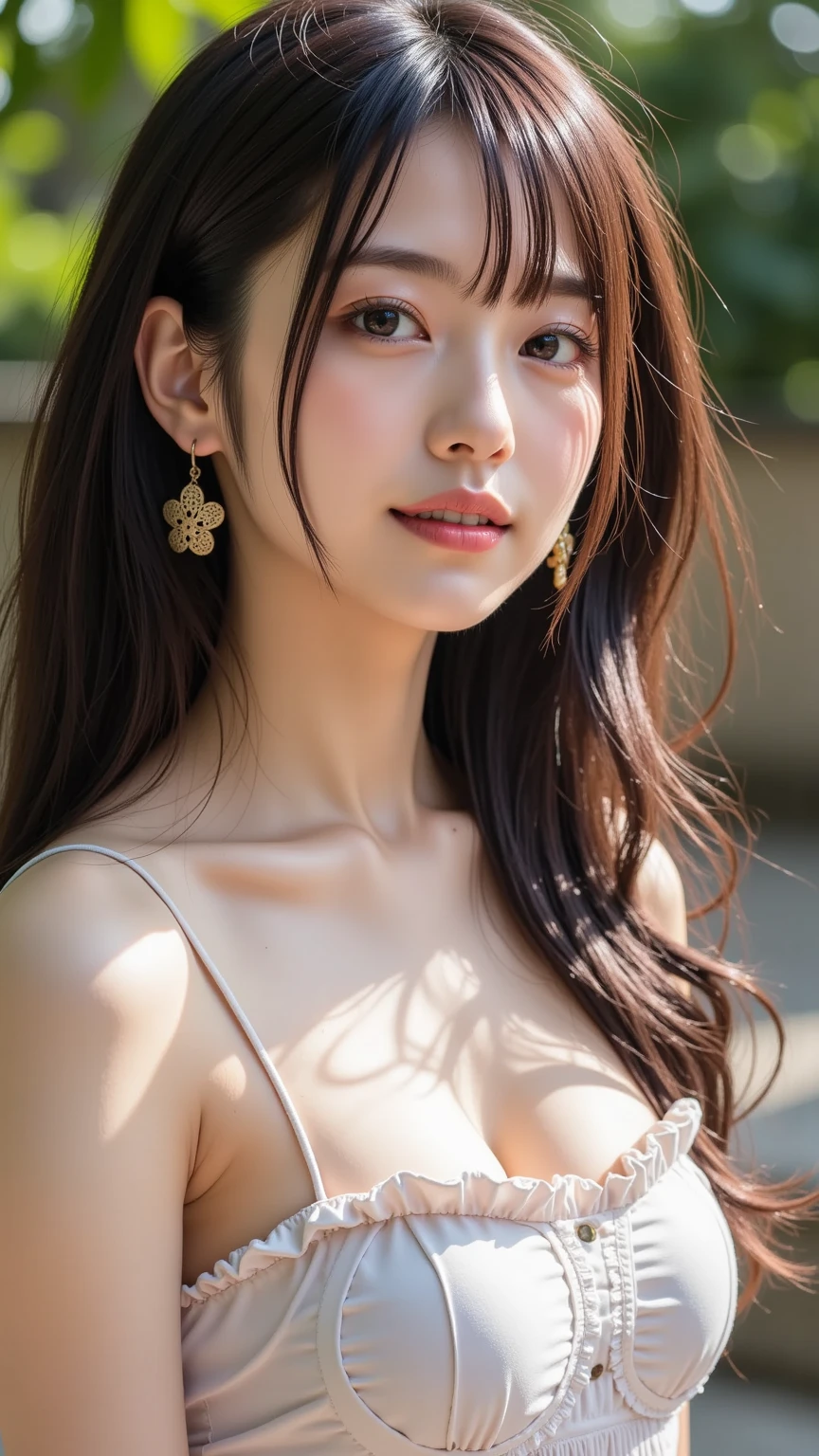 (((masterpiece:1.4, highest quality:1.4, 8k,))), Ultra-high resolution, Physically Based Rendering, Portraiture, Super beautiful sexy woman, 24-years-old, Large eyes with great detail, Fine thin eyebrows, Eye highlights, Dark brown short bob messy hair, bangs, Highly detailed face and skin texture, No makeup, Clear focus:1.2, Perfectly shaped body, Slender beauty:1.4, ((Huge Breasts:1.6, Exposing breasts:1.2)), Slim Abs, Tight waist, Distinct facial features, (A kind smile:1.3), Leaning forward:1.8, Spread your legs:1.4, (Upper body naked,Sexy tight black knit mini dress:1.4, Off the shoulder:1.4, No sleeve:1.4, Dress Lift:1.6), (No pants, Detailed beautiful pussy exposed:1.4, pubic hair :1.4, Cum in pussy:1.4), ((Simple and dazzling golden background with cherry blossoms in full bloom:1.4, Sparkling cherry blossom petals dance in the air, Glowing particlesが空中で舞っている, Glowing particles:1.5)), 