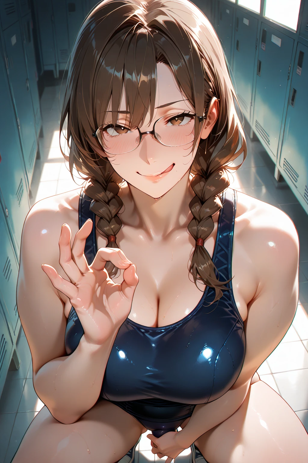 highquality illustration, masterpiece, very delicate and beautiful, attractive girl,(colorful leotard, heattech leotard,tight leotard,long_sleeve leotard,ribbed leotard,high_leg leotard,turtleneck leotard), thin,slender body,slim,gymnastics club,gymnastics athlete,bare legs,gymnasium background,beautiful eyes, light smile,(masterpiece, best quality:1.2), highres, extremely detailed CG unity 8k wallpaper, perfect lighting, Colourful, ultra-high res,4K,ultra-detailed, photography, 8K, HDR,  17 ages,Glasses,cowboy shot,