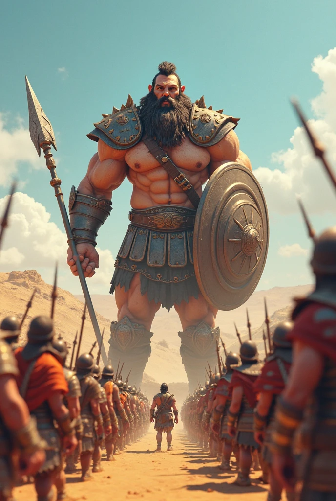 biblical history: 10 foot Philistine giants. against soldiers