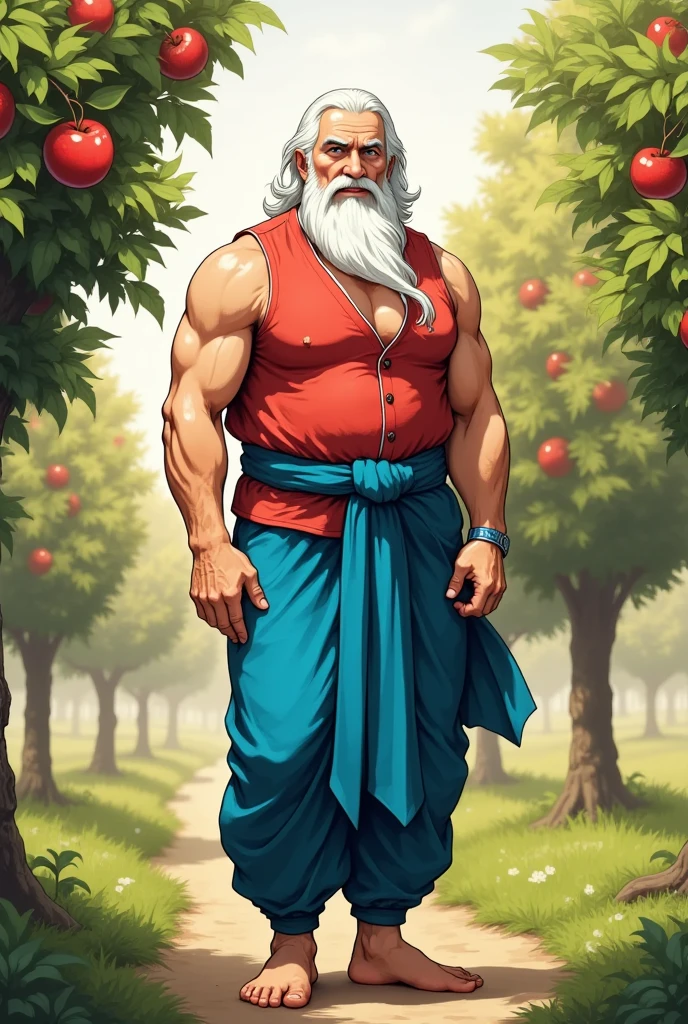 extremely detailed, detailed face, detailed eyes, detailed fat and muscle and very hairy body and sweaty, (view full body), ((1man)), (object (big belly indian older man 50s  ?????  in lungi pants wearing a pagari thick legs rugged ???? very hairy body shirtless standing with face up with hand on croutch alpha smiling expression inside home barefoot)), indian wearing traditonal indian clothing old man (big hefty, big muscle, white facial hair, white ????? and body hair beaded, white beard, alpha strong man face thick hair,  white hair, strong character, strong muscle), (background (sunny , indian home Garden)), (photography (50mm lens, cinematic, cinematic color)