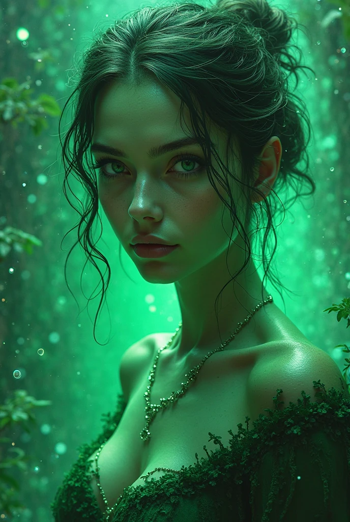zrpgstyle, from_side from_below beautiful scary woman made of water (sadness expression:1.2) woman with (long water hair:1.2) rising out of the water moss smoke vines churning water fireflies midnight moonlight backlight (masterpiece:1.2) (best quality) (detailed) (intricate) (8k) (HDR) (wallpaper) (cinematic lighting) (sharp focus)