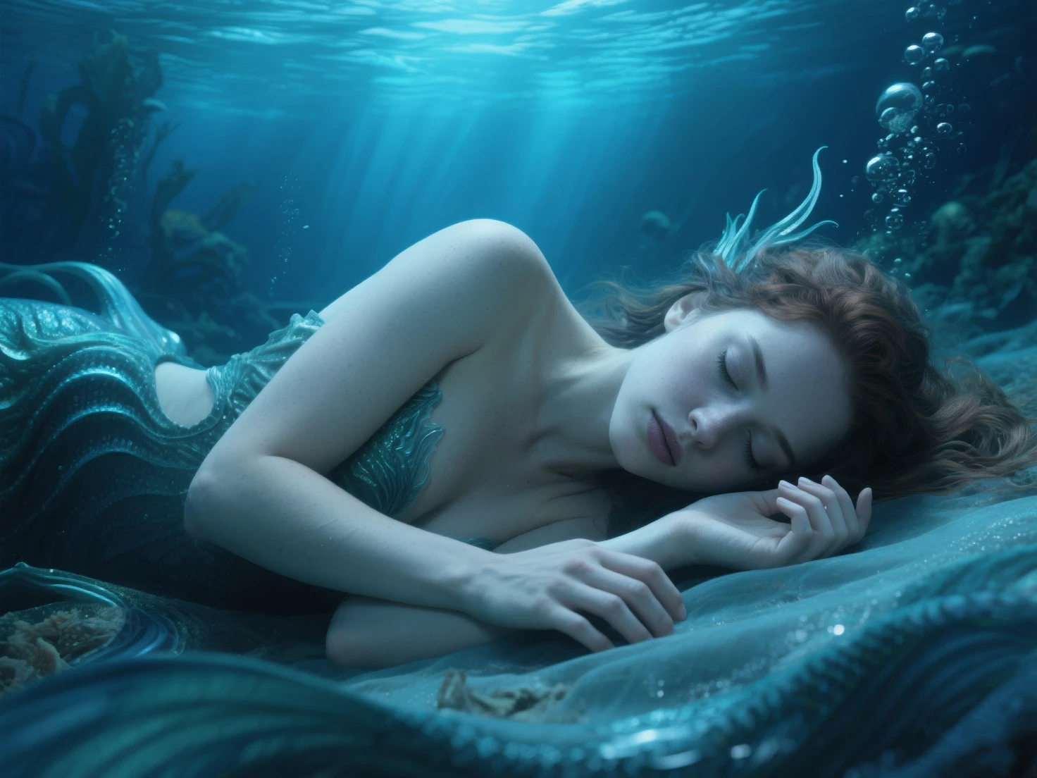 lifeimitatesart,
woman asian, (under the water), swirls, underwater soft colours, charli bowater and artgeem, (Hanfu flowing fabric) , fancy, long hair, charli bowater, scattered light, dreamy and ethereal and dark, across an empty, promotional picture, nymphaea