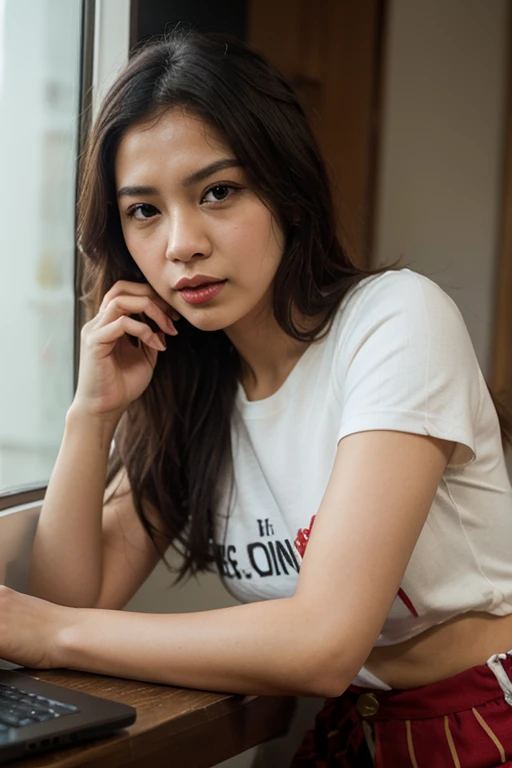 1girl,solo,<lora:GoodHands-beta2:1>,medium breasts,(full body:1.2), ( casual t-shirt:1.3),
black hair,, best quality,masterpiece,illustration,an extremely delicate and beautiful,CG,unity,8k wallpaper,Amazing,finely detail,masterpiece,official art,extremely detailed CG unity 8k wallpaper,incredibly absurdres,huge filesize,ultra-detailed,highres,extremely detailed,beautiful detailed,
(standing:1.5), 
 <lora:EykaFarhana_v1:0.75>