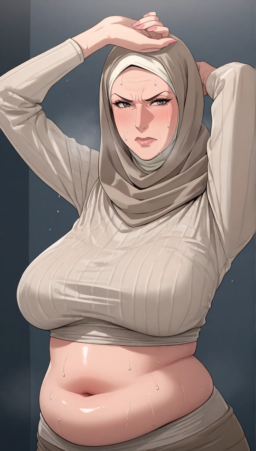 Girl, small boob,hijab