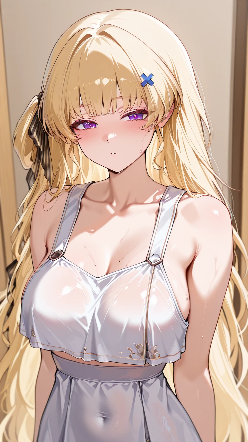 bedroom Background,
bikini, cheetah print, cleavage, collarbone, bare shoulders,
Hair hair ribbon,
blonde hair ,green eyes,bangs,Long_hair,braided bun,braid,
1 girl, 20yo,Young female,Beautiful Finger,Beautiful long legs,Beautiful body,
Beautiful Nose,Beautiful character design, perfect eyes, perfect face,expressive eyes,perfect balance,
looking at viewer,(Focus on her face),closed mouth, (innocent_big_eyes:1.0),(Light_Smile:0.3),
official art,extremely detailed CG unity 8k wallpaper, perfect lighting,Colorful, Bright_Front_face_Lighting,White skin,
(masterpiece:1.0),(best_quality:1.0), ultra high res,4K,ultra-detailed,
photography, 8K, HDR, highres, absurdres:1.2, Kodak portra 400, film grain, blurry background, bokeh:1.2, lens flare, (vibrant_color:1.2),professional photograph,
(Beautiful,large_Breasts:1.4), (beautiful_face:1.5),(narrow_waist),