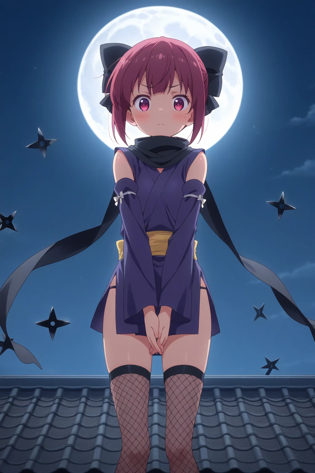Anime Femboy, Fine skin, cute, (masterpiece, highest quality, 8K ultra-high resolution:1.4), beautiful detailed eyes, ultra-detailed, drsizukachan1, 
Standing, front view,
remilia_scarlet_touhou, red_eyes, mob_cap, short_hair, bat_wings, wings, hat, blue_hair,  hair_between_eyes, bangs, smile, red_ribbon,
(((Completely naked))), pussy line,
((Femboy)), no ko , a feminine boy, (((no constriction, Dim body)))
red moon night background,