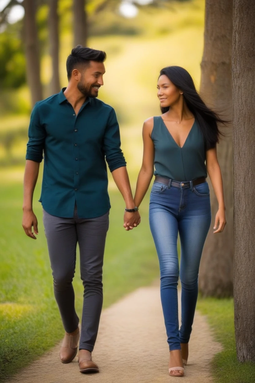 Greenery standing couples animation image