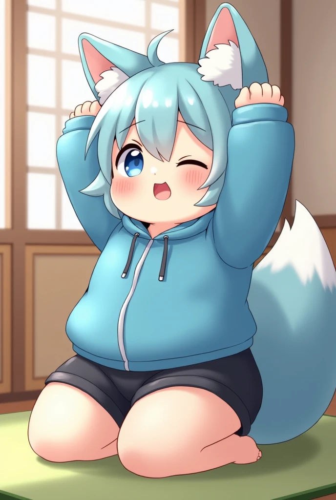 score_9, score_8_up, score_7_up, score_6_up, score_5_up, score_4_up, source_anime, screenshots, 
shiroko-gym, shiroko \(blue archive\),blue eyes,grey hair,hairclip,animal ears,halo,track jacket,buruma,white socks,sneakers,
 、Rub your left breast with your left hand、 Touching  with right hand、Completely 、Spread your legs、Embarrassed、Stick out your tongue a little  Tits   Solo Plump PlumpErotic, , touching her own , massaging her, embarrassed, sticking out her tongue,   sweat chubby big tits  pants          1 person Sweat overflowing with  from the  ローションヌルヌルムチムチ